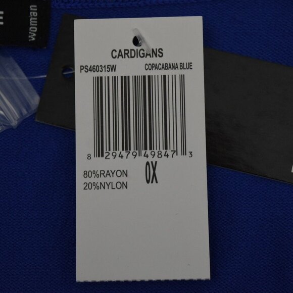 Premise Studio Cardigan Sweater Womens 0X Blue Rose Buttons 3/4 Sleeve - Picture 5 of 9